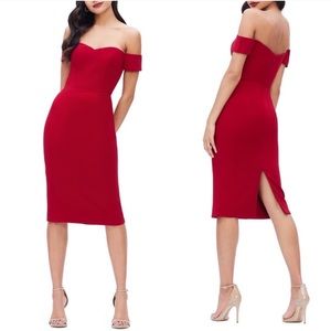 COPY - Dress the Population Bailey Off the Shoulder Dress